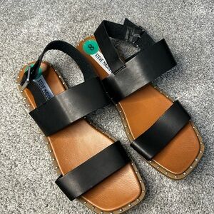 Steve Madden Black Buckle Sandals for Women